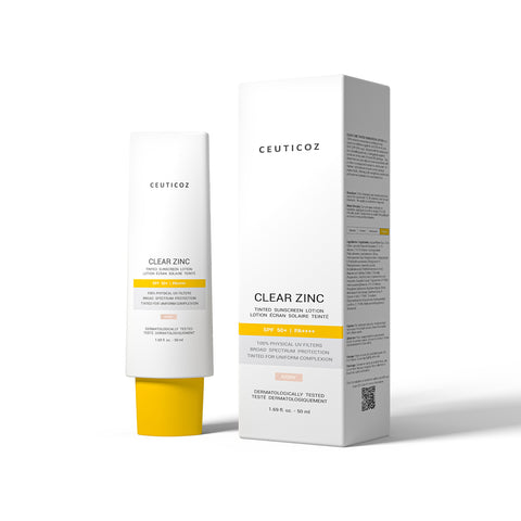 ⁠Clear Zinc Tinted Sunscreen Lotion - Ivory